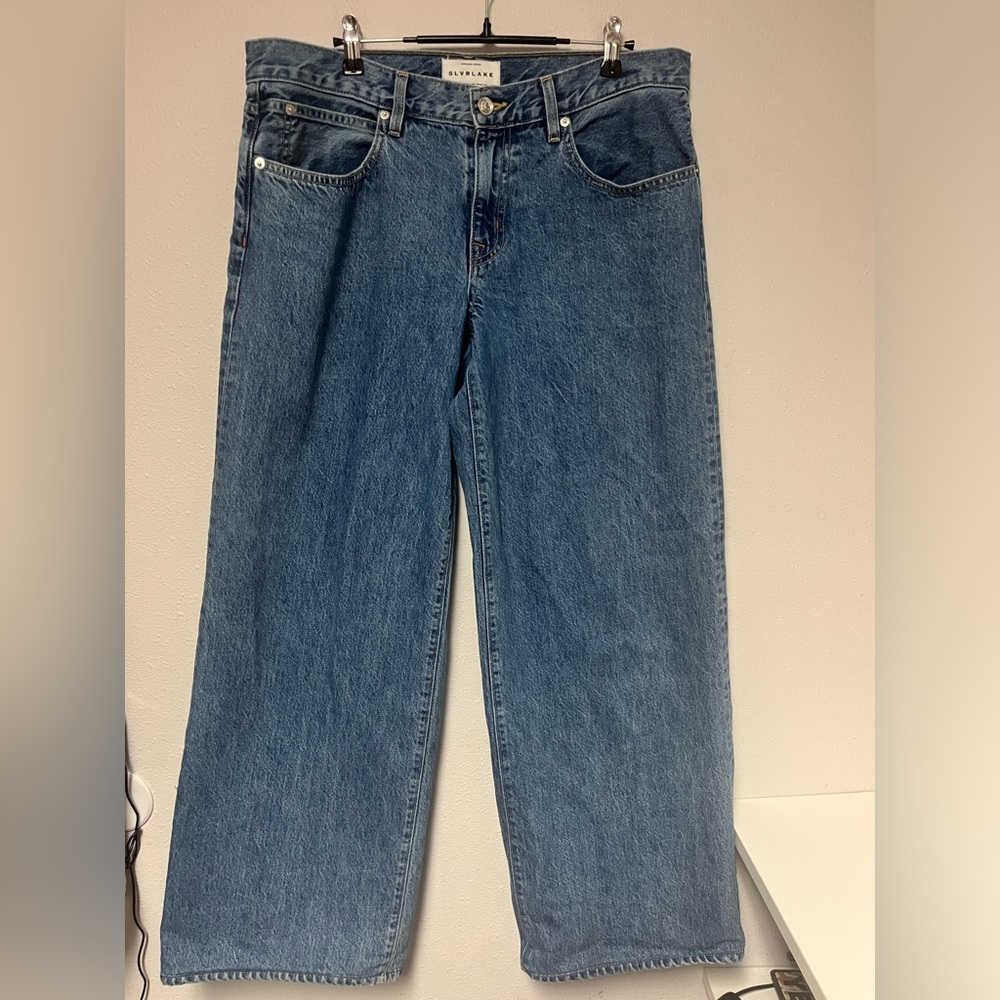 SLVRLAKE Blue Flare & Wide Leg Jeans